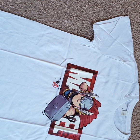 NWT Thor Marvel Tee Shirt - White Red Yellow Blue Gray Shirt - Picture 7 of 14